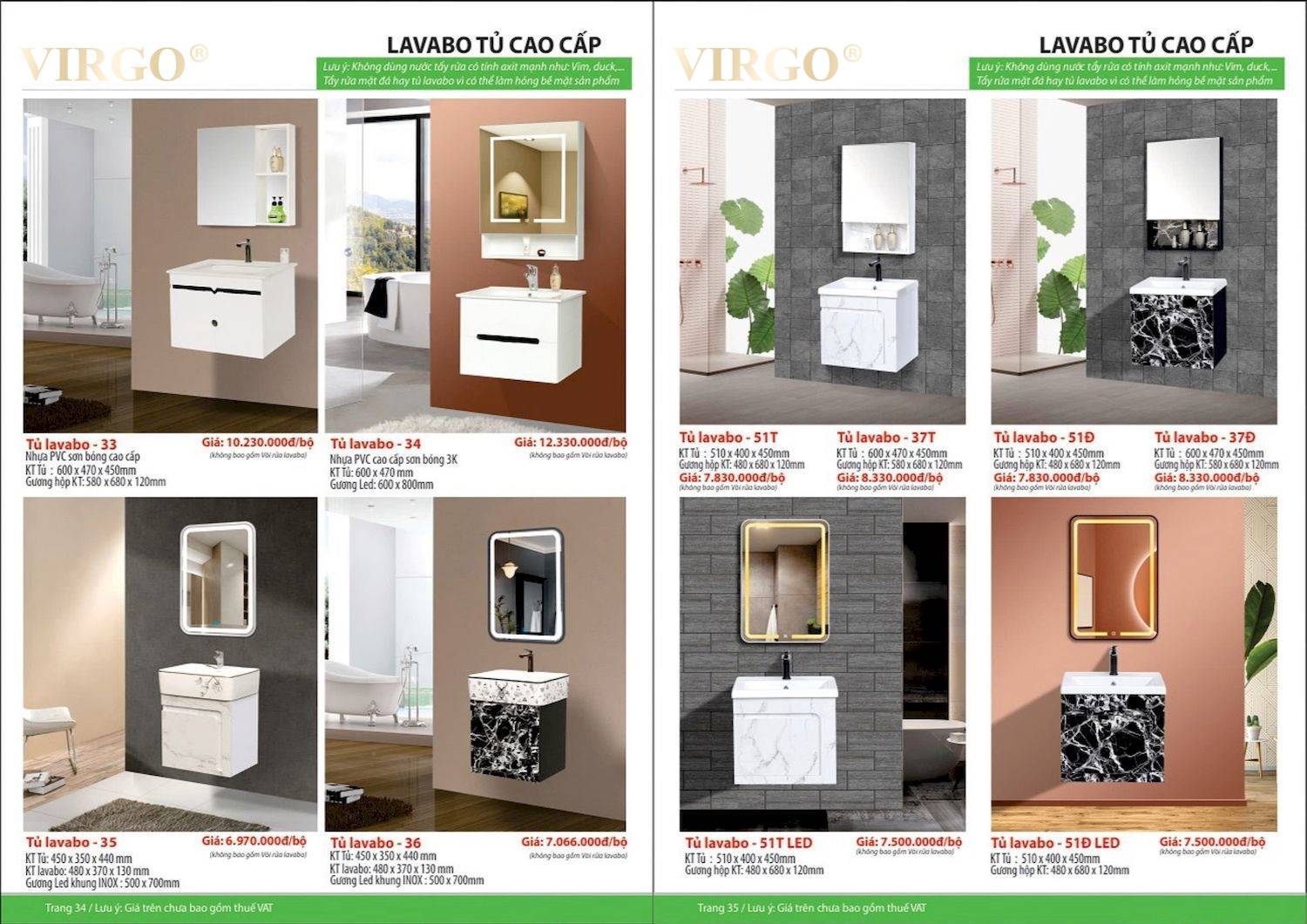 Bảng giá và Catalogue Thiết bị vệ sinh VIRGO mới nhất 2024 /Page 18